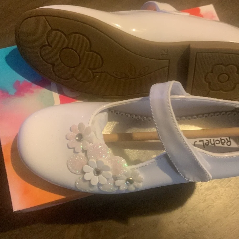 Rachel Shoes Lil Vanna toddlers GirlsMary Jane Shoes white patent F